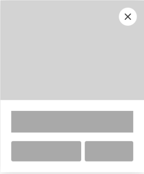 Example of a notification popup