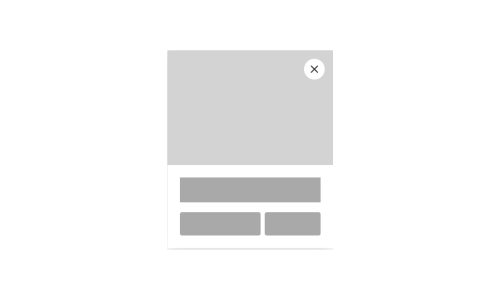 Example of a notification popup